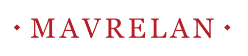 Mavrelan red editorial wordmark
